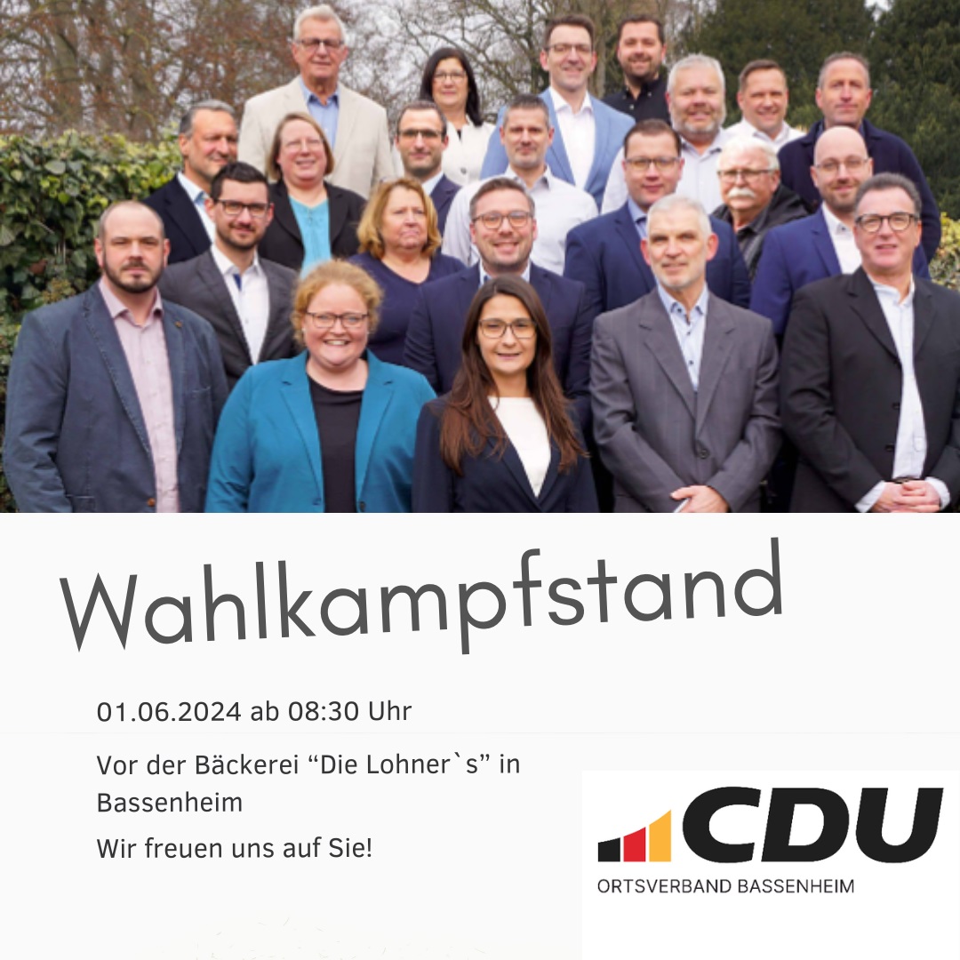 CDU Bassenheim Wahlkampfstand